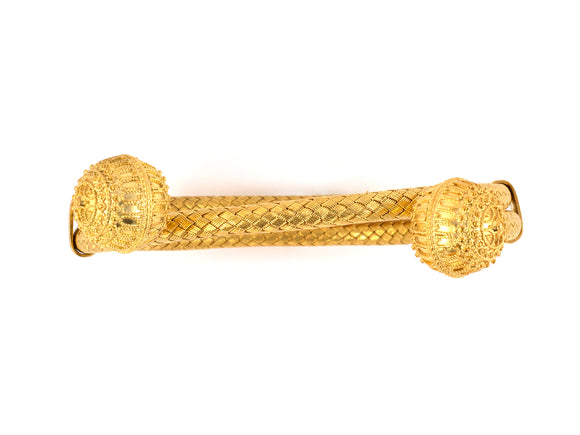 73685 - Circa 1870 Victorian Etruscan Revival Gold Adjustable Bracelet