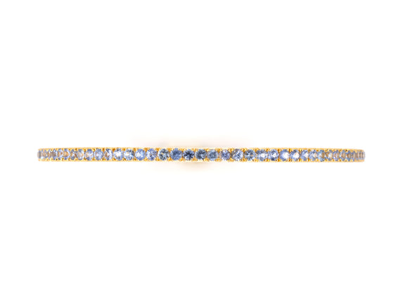 73699 - Gold Sapphire Eternity Style Bangle Bracelet