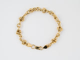 73813 - Italy Gold Oval Open Wire Link Bracelet
