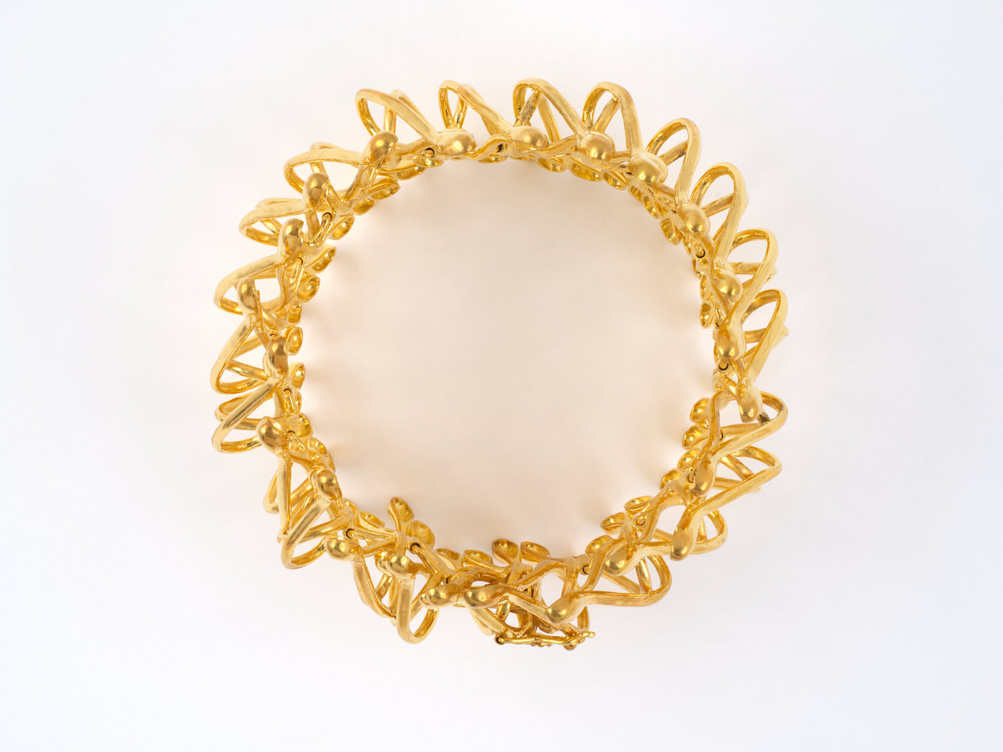 73822 - SOLD - Circa 2013 Lalaounis Biosymboles Gold Tear Drop Bracelet