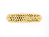 73825 - Tresor Italy Gold 7 Row Beaded Flexible Open Bangle Bracelet