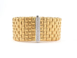 73826 - Roberto Coin Appassionata Italy Gold Diamond Weave Bracelet