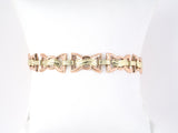 73847 - Retro Gold Woven Bow 9 Section Bracelet