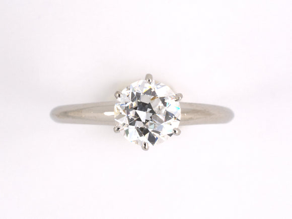 90068 - Circa 1915 Tiffany Platinum GIA Diamond Engagement Ring