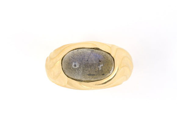 900992 - Circa 1989 Boregaard Gold Labradorite Swirl Ring