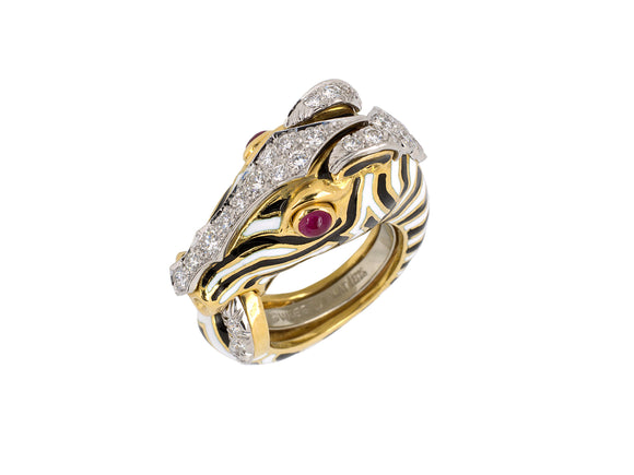 901152 - Webb Gold Diamond Zebra Ring