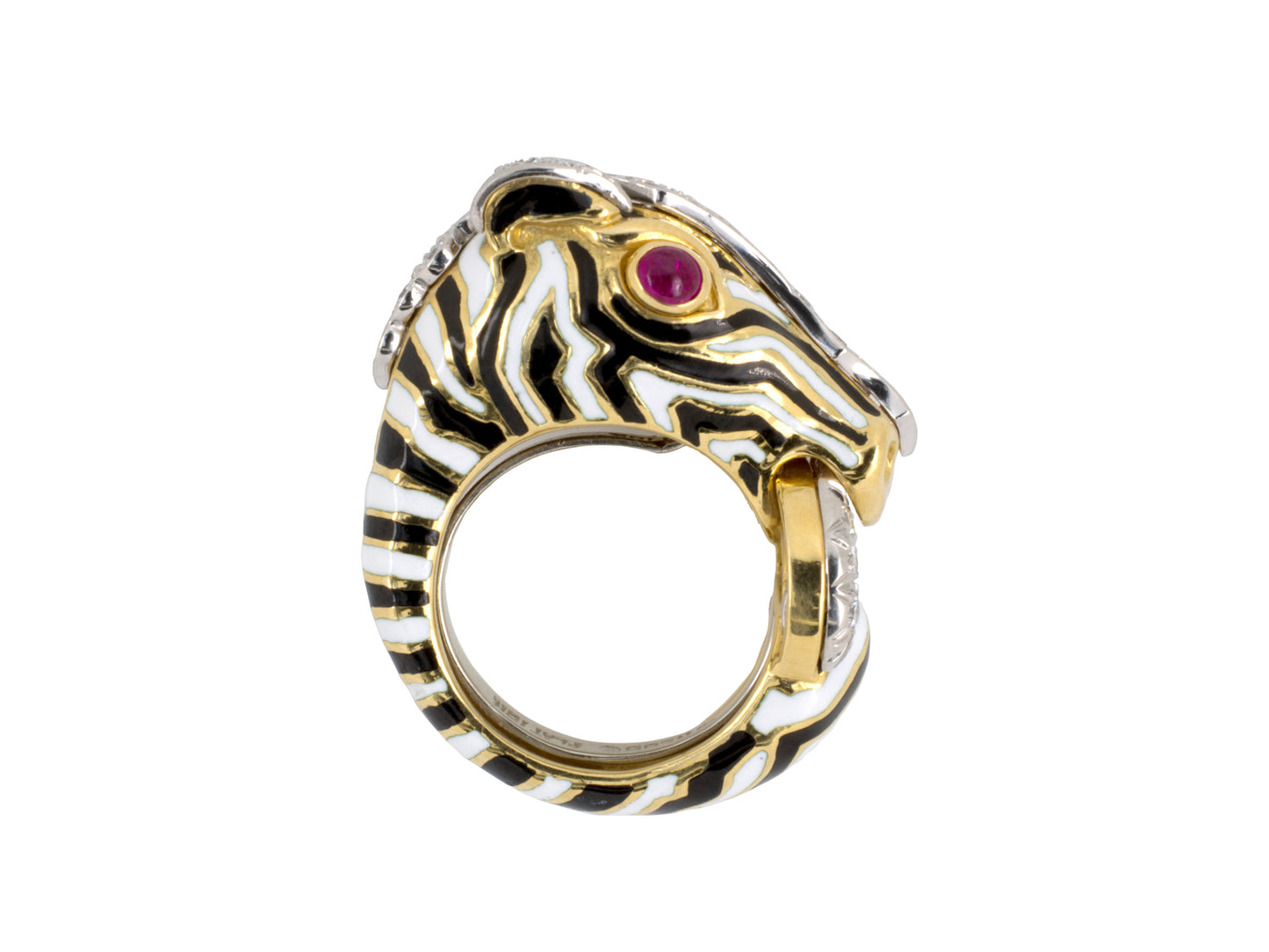 901152 - Webb Gold Diamond Zebra Ring