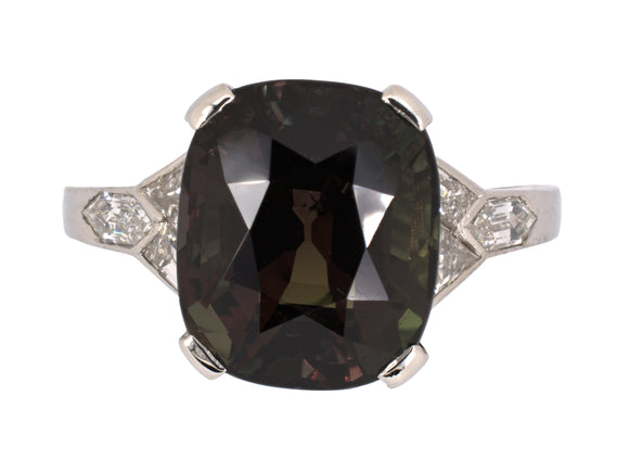 901165 - Art Deco J E Caldwell Platinum AGL Alexandrite Diamond Ring