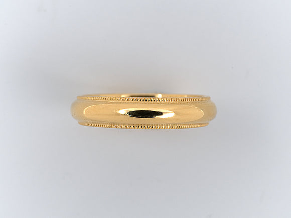 901682 - SOLD - Circa 1963 Tiffany Gold Bead Wedding Ring