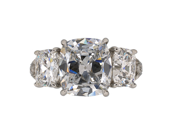 901716 - Cerro GIA Platinum Fancy Light Blue Diamond 3-Stone Ring