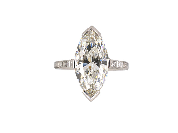 901897 - Edwardian Platinum Marquise Diamond Engagement Ring