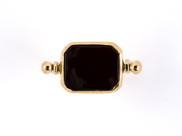 901899 - SOLD - Gold Carnelian Reversible Signet Ring