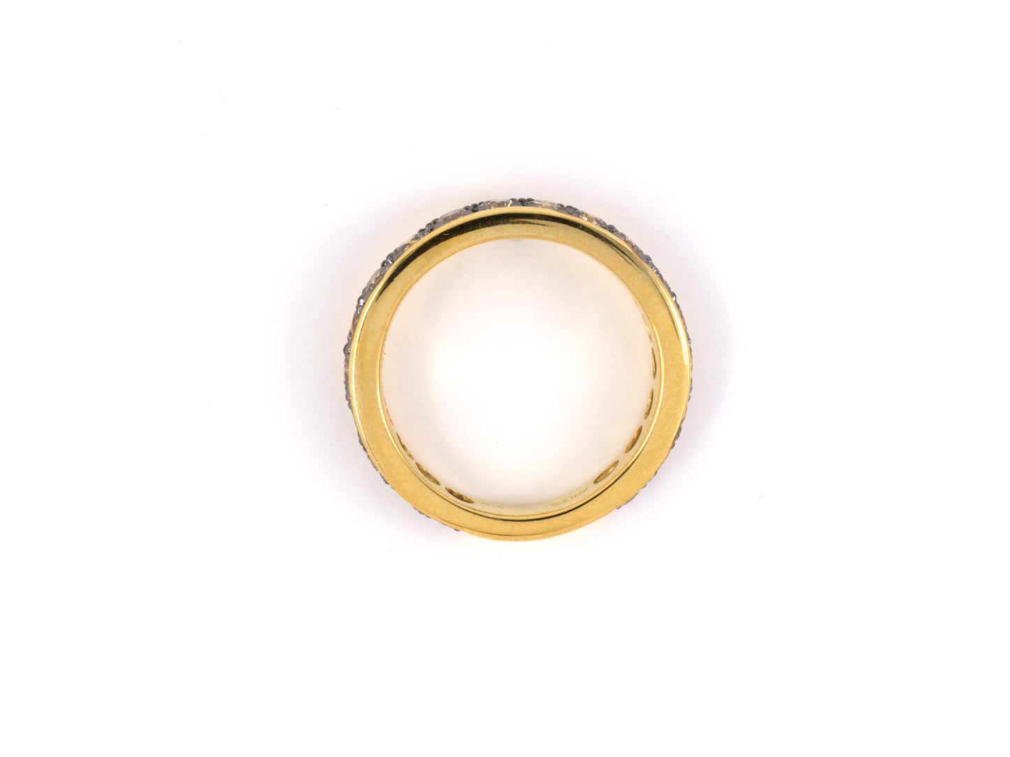 901913 - SOLD - Gold Diamond Channel 3/4 Wedding-Band Ring