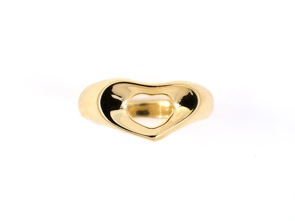 901916 - SOLD - Tiffany Peretti Gold Open Heart Ring