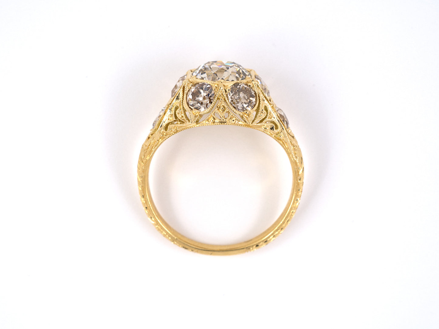 901924 - Gold Diamond Engagement Ring