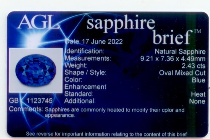 901930 - Danhier Gold AGL Sapphire Diamond Oval Cluster Engagement Ring