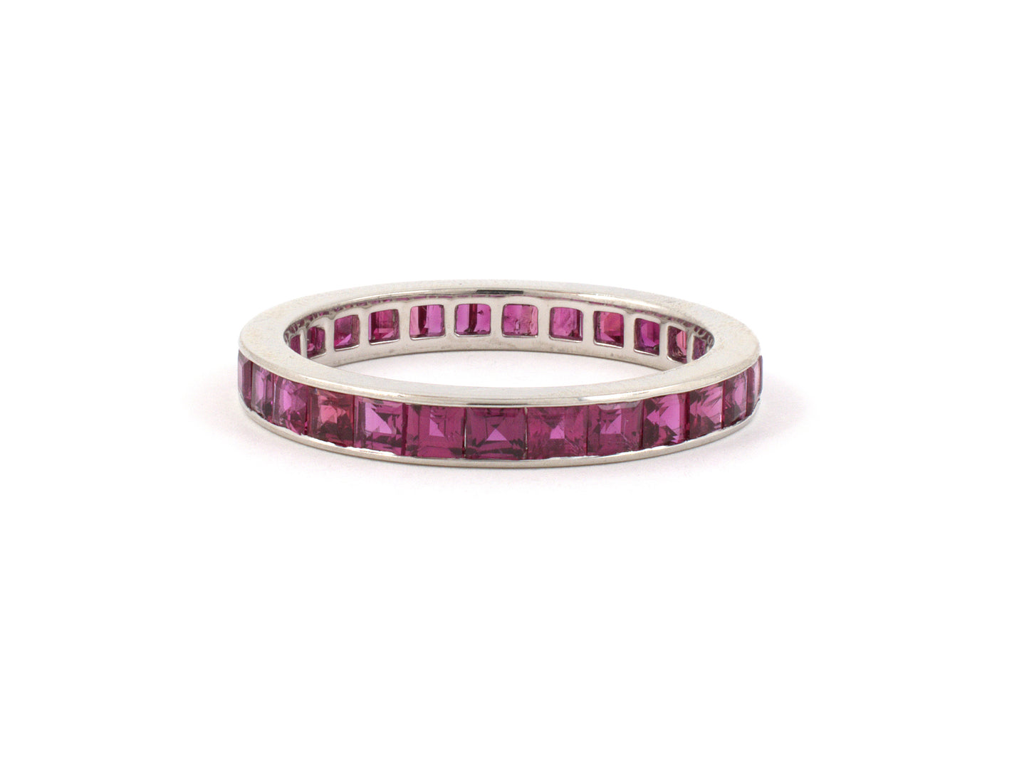 901991 - SOLD - Platinum Ruby Channel Set Eternity Ring