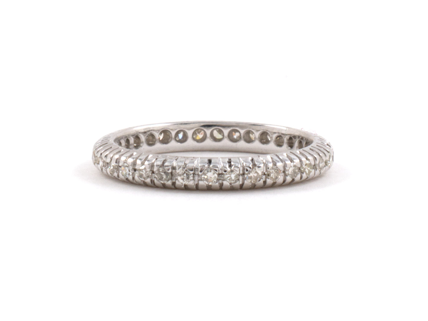 902087 - Circa 1950s French Gold Diamond Eternity Ring