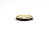 902139 - Gold Black Enamel Wedding-Band Guard Ring