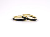 902139 - Gold Black Enamel Wedding-Band Guard Ring