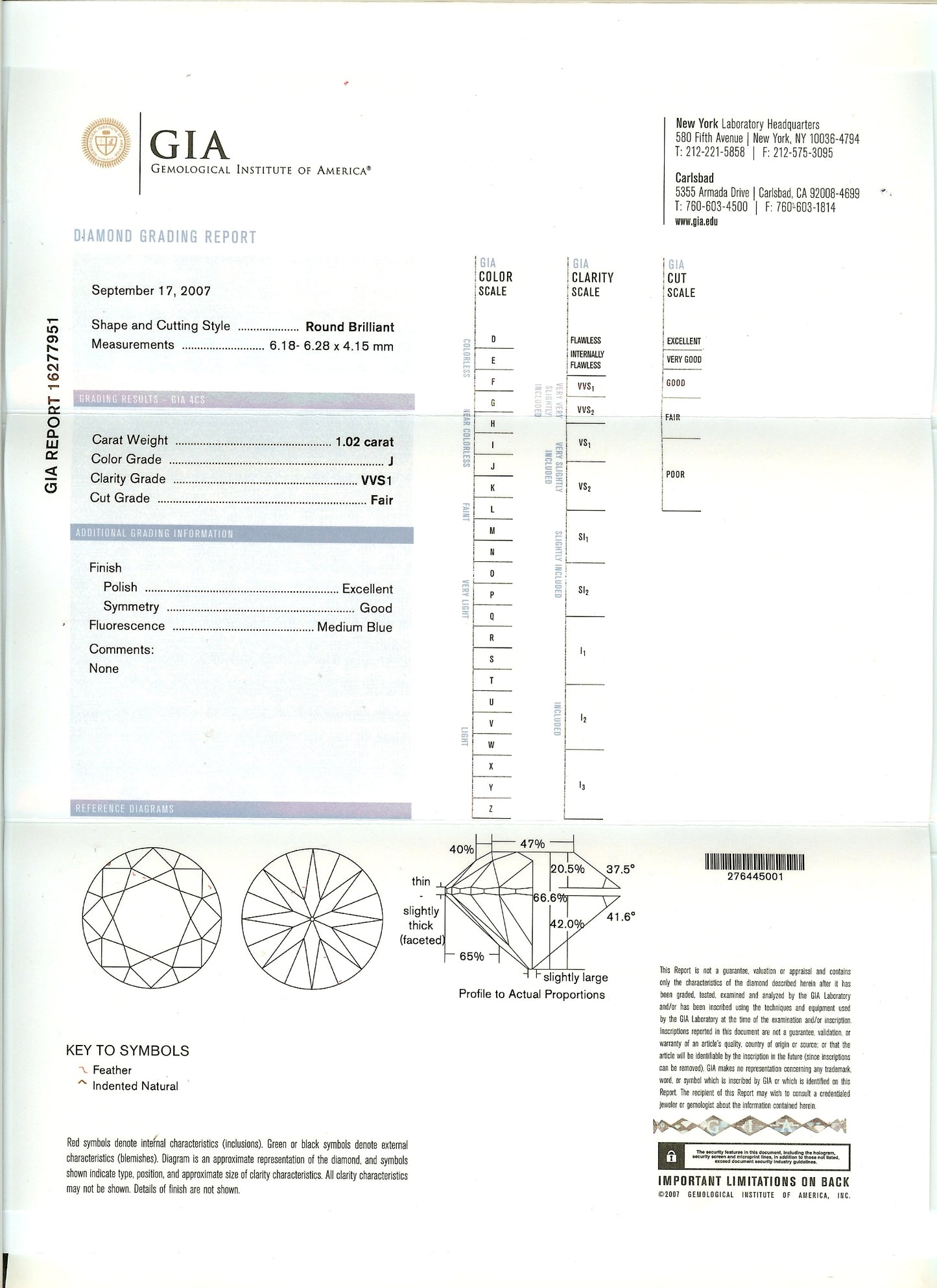 97188 - SOLD - Platinum GIA Diamond Filigree 3 Stone Ring