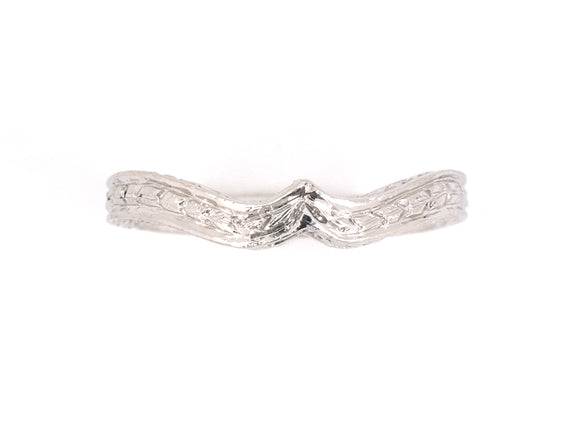 97211 - Platinum Chased Wedding Ring