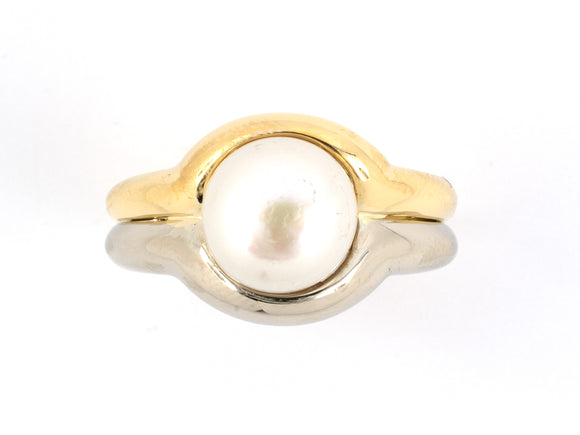 97433 - Elan Gold Pearl Ring