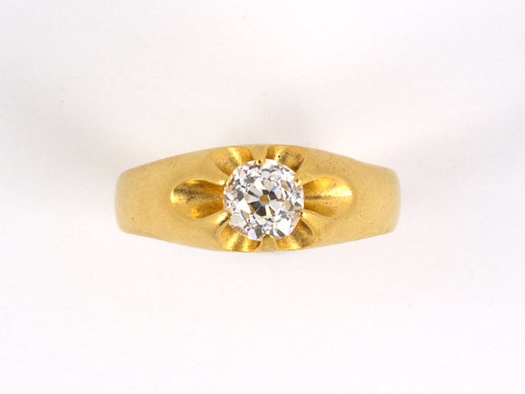 97620 - SOLD - Victorian Gold Diamond Gents Ring