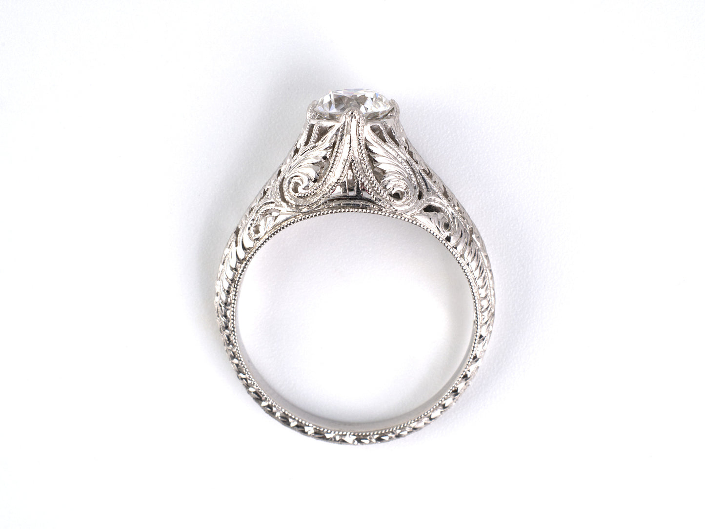 97749 - Art Deco Platinum Diamond Engagement Ring