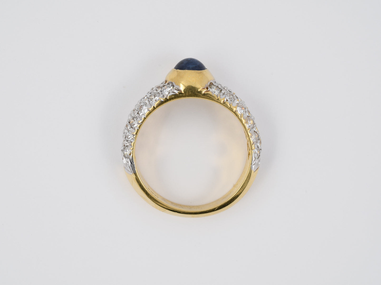 98473 - SOLD - Gold Sapphire Diamond Ring