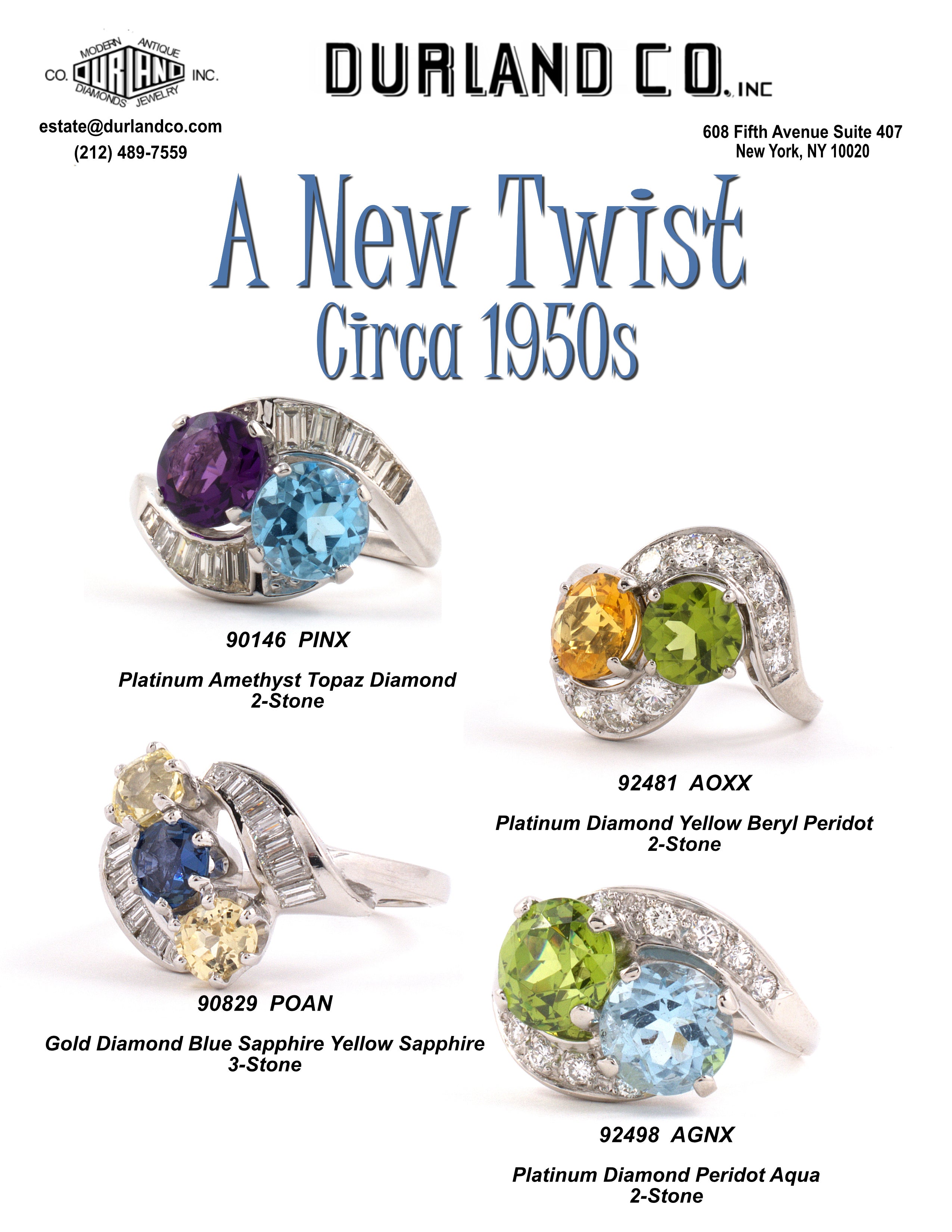 Platinum & White Gold By Pass & Twist Rings – Durland Co