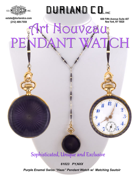 Purple Pendant Watch