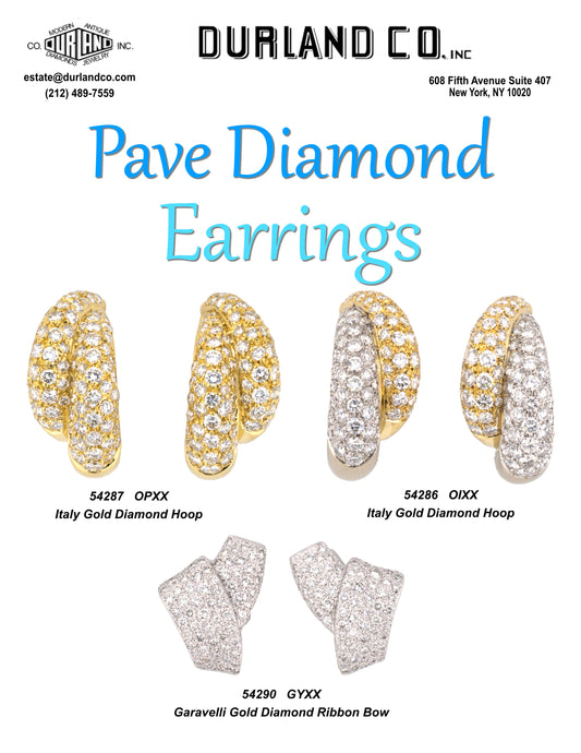 Pave Diamond Earrings