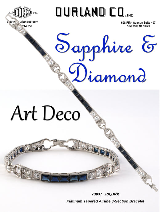 Sapphire & Diamond Art Deco