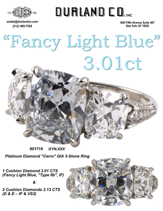 "Fancy Light Blue" - 3.01 cts