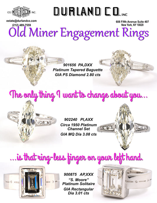 Old Miner Engagement Rings