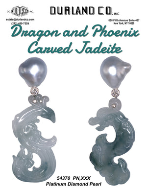 Dragon and Phoenix Carved Jadeite