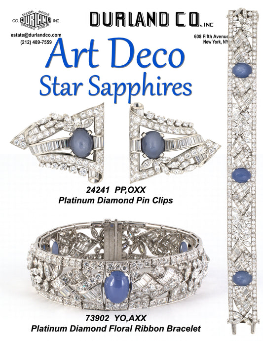 Art Deco Star Sapphires