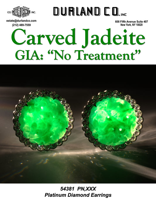 Carved Jadeite - GIA "No Treatment"