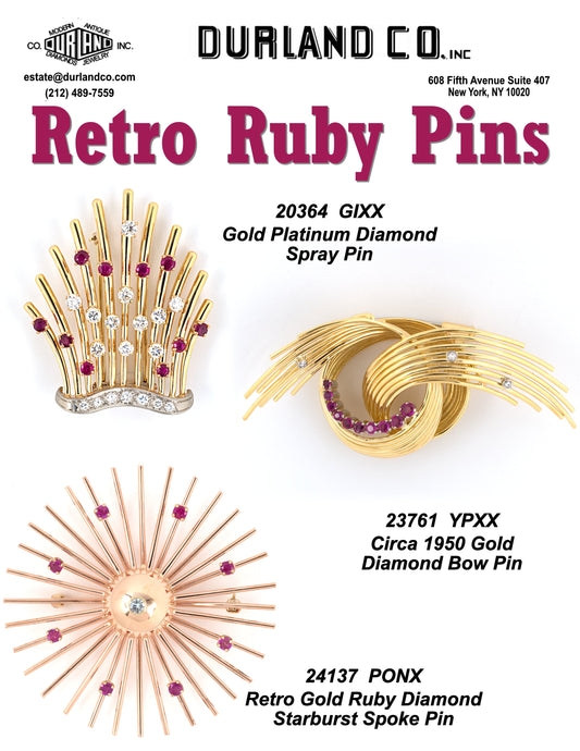 Retro Ruby Pins