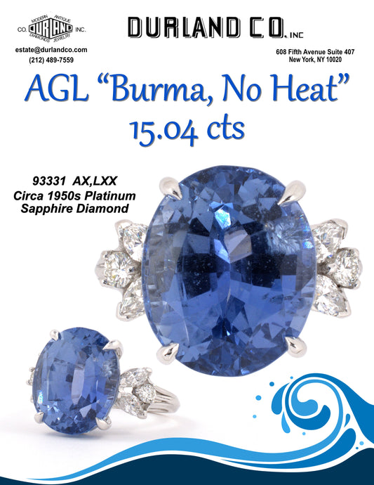 AGL "Burma, No Heat" - 15.04 cts