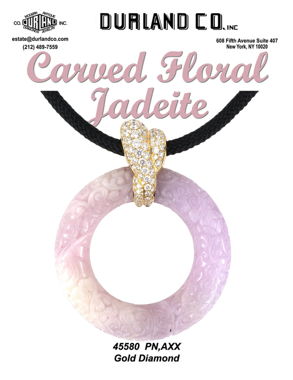 Carved Floral Jadeite