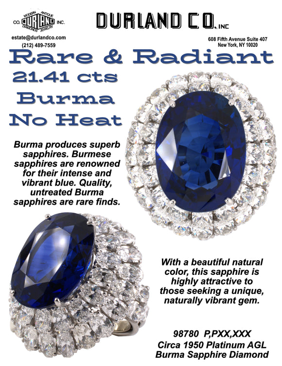 Rare & Radiant - 21.41 cts - Burma No Heat