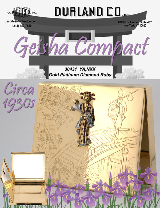 Geisha Compact - Circa 1930s