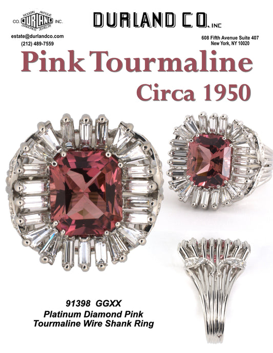Pink Tourmaline - Circa 1950