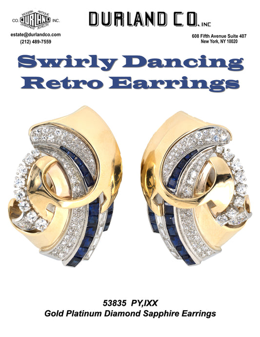 Swirly Dancing Retro Earrings
