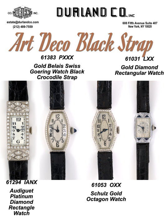 Art Deco Black Strap