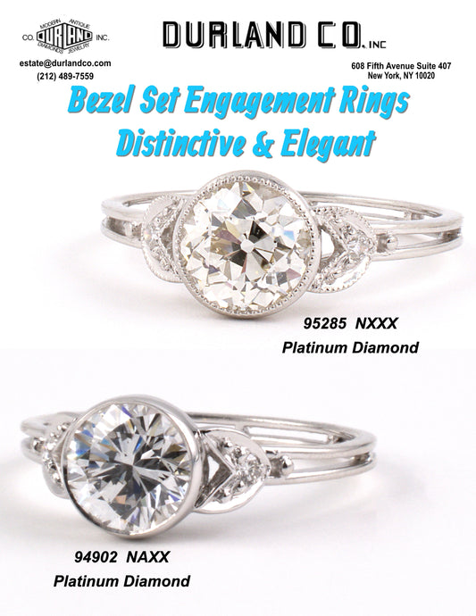 Bezel Set Engagement Rings - Distinctive & Elegant