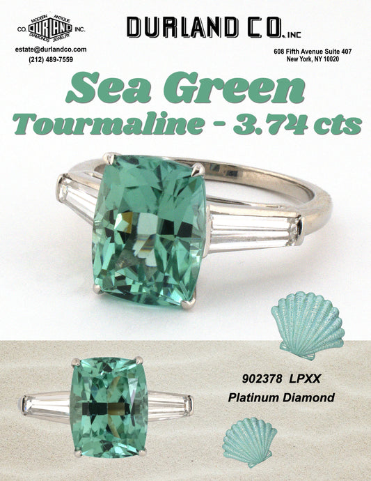 Sea Green Tourmaline - 3.74 Cts