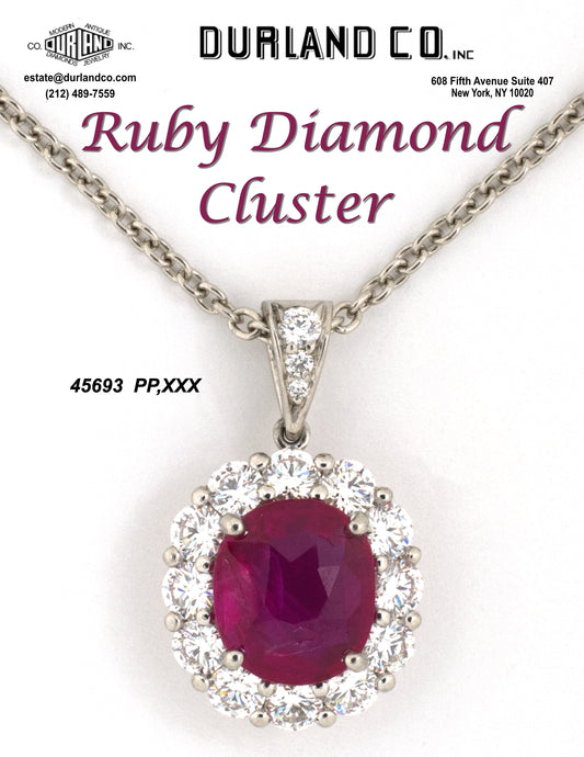 Ruby Diamond Cluster